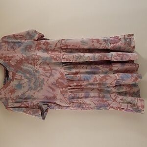 Lily Rose Girls XXL Pink Tie Dye Cotton Babydoll Dress.